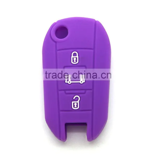 Shenzhen Super Quality Manufacturer Silicone Key Covers Remote Car Key Case for Peugeot 3008 photo-3