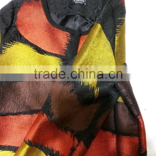 Winter Three Quarter Sleeve Cardigan Colorful Strips Women Coat Made in Sinkar photo-5