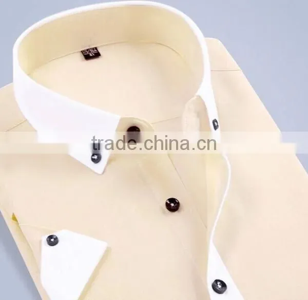 Man Oxford Shirt Short Sleeve Dress Shirt Solid Color Dress Shirt photo-3