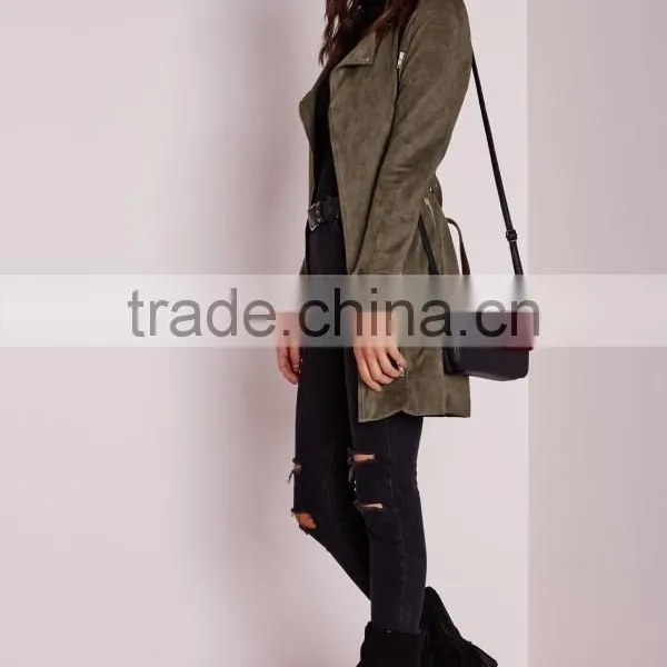 Best Selling Girls Faux Suede Biker Jacket Low Price photo-3