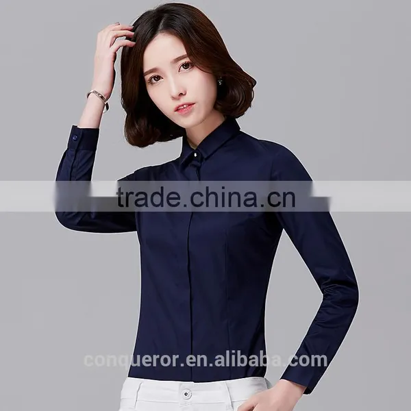 2016 Popular Made to Measure Cotton Shirt for Office Women photo-2