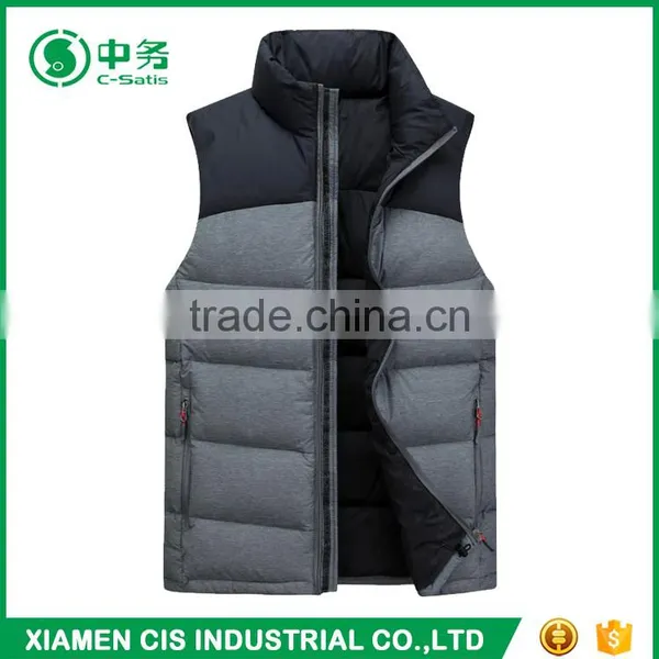 Hot Selling Custom Logo Winter Thick Warm Cotton Padded Down Vest for Man photo-2