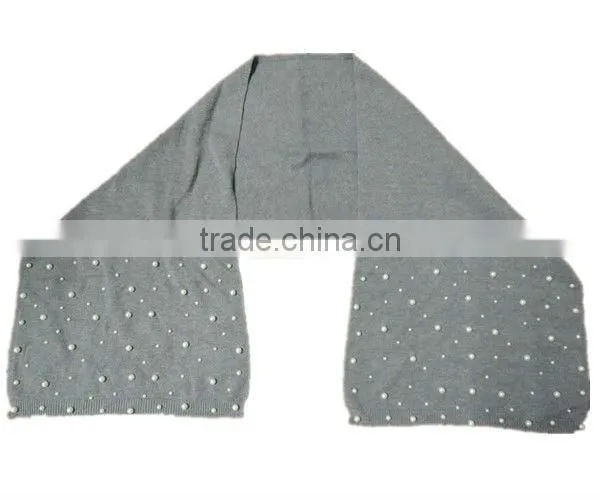 New Arrival Fashion Knitting Scarf With Beading