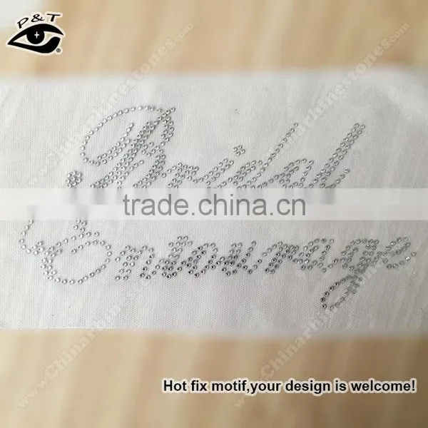 Bride Rhinestone Transfers Hot Fix Rhinestone Wedding Motifs Crystal Heat Transfers for Clothing photo-4