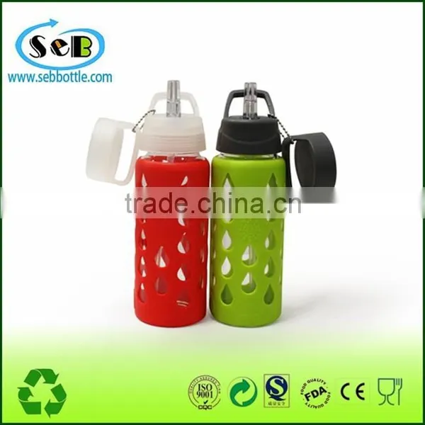 Protable Glass Water Bottle With Silicone Sleeve photo-3