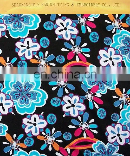 Shaoxing Winfar Single Jersey Knitting Cupra Spandex Printed Rayon Fabric for Garment photo-2
