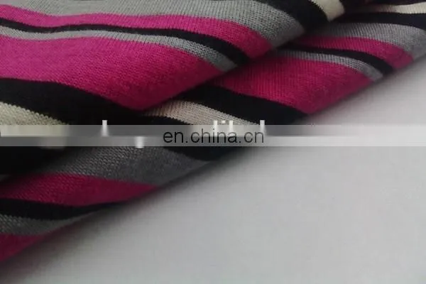 Winfar Textile Single Jersey Ring Spun Yarn Dyed Stripe 30S Viscose Jersey Fabric photo-2