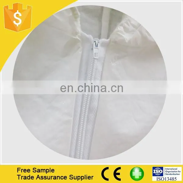 Free Sample Disposable Polypropylene Safety Coverall With Hood White photo-3
