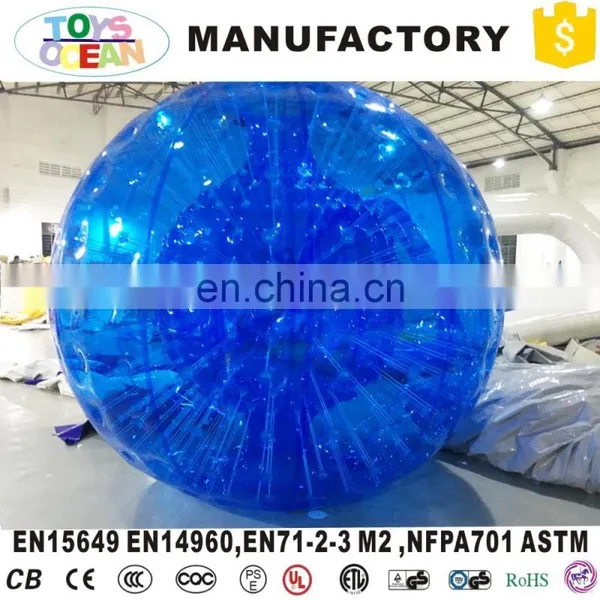 Cheap Price Transparent Blue Inflatable Zorb Balls for Human People Bowling Games photo-4
