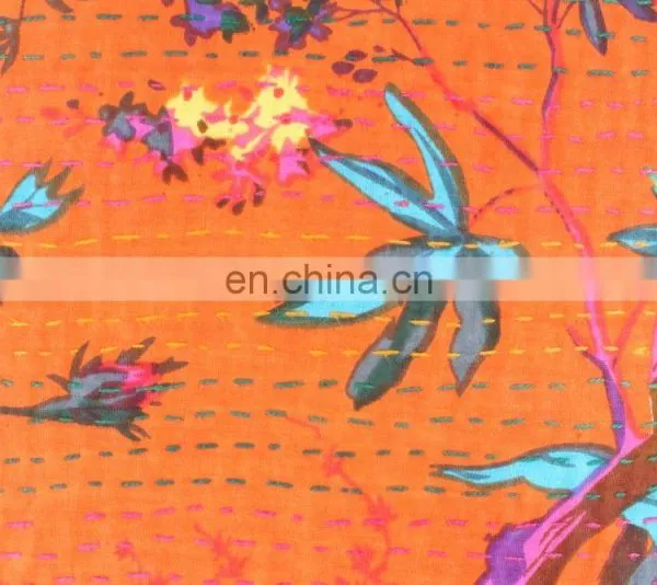 INDIA KANTHA VINTAGE PILLOW CUSHION COVER THROW HANDMADE ETHNIC HOME DECOR photo-2