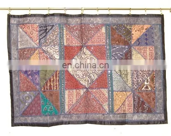 Wholesale Manufacturer Old Sari Patchwork Tapestry Wall Hangings and Tabel Runner photo-4