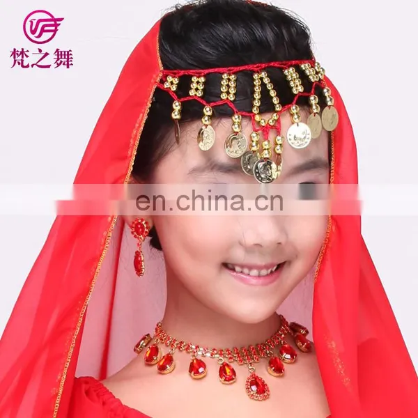 P-9054 Children and Adult Red Belly Dance Necklace Earring Set Jewelry photo-4