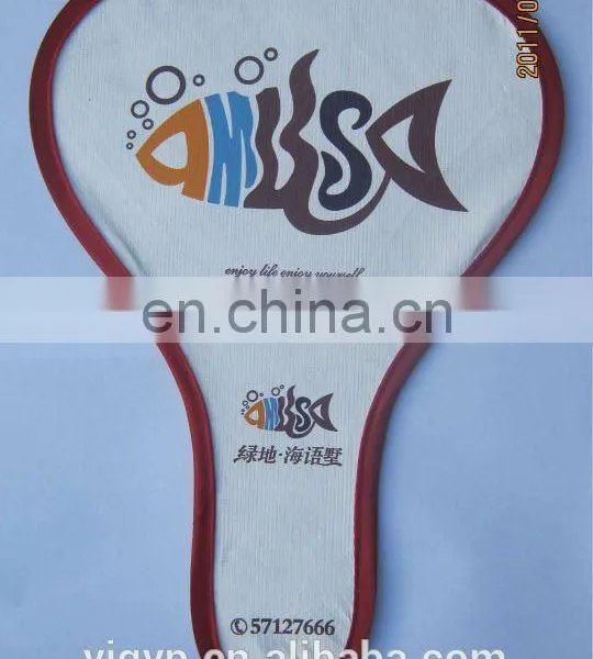 Cheap Promotional T- Shape Nylon Folding Fan photo-2