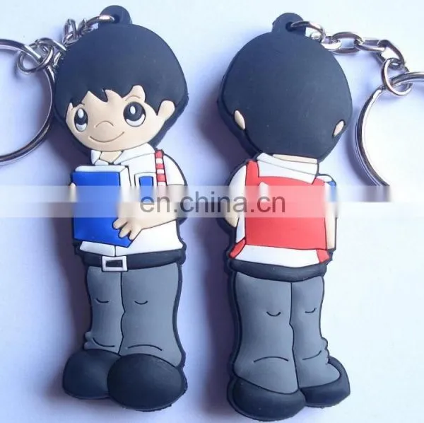 Promotion Cheap Soft 3d PVC Keychain Rubber Keyring photo-3