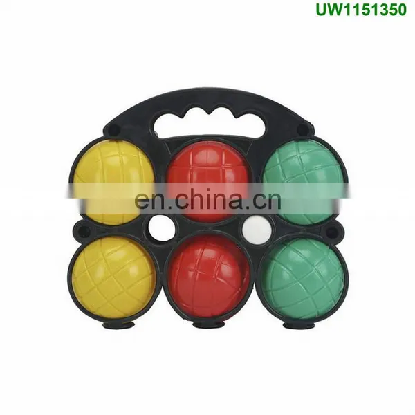 6 Plastic Kid Boule Ball Set Beach Bocce Ball Petanque Set Plastic Bocce Ball photo-2