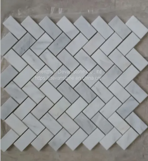 Oriental White Marble Herringbone Mosaic for Bathroom & Kithchen photo-2