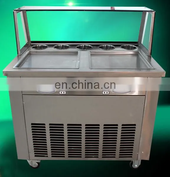 2 Pan Computer Control Pan Roller Rolling Rolled Flat Fried Ice Fryer Cream Machine photo-3