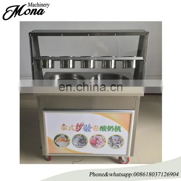 10 Buckets Thailand Ice Cream Fryer, Rolled Fried Ice Cream Machine,fried Ice Cream Maker photo-3