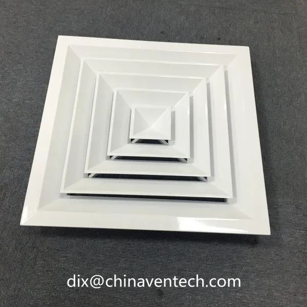 Aluminum Air Terminals Square Ceiling Back X Structure Air Diffuser photo-5