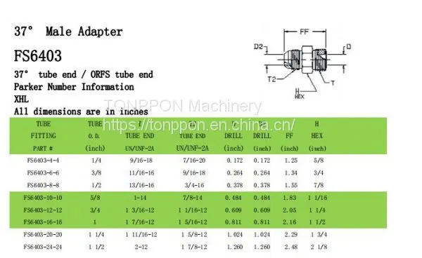 37° поворотный адаптер FS6403