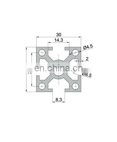 SHENGXIN Great 6000 Series t Slot 3030 Aluminum Profile Extrusion CNC photo-2