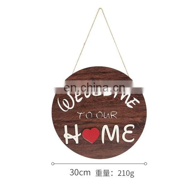 Rectangle Wooden Welcome Door Sign, Home Festival Decoration Wooden Door to Welcome photo-4