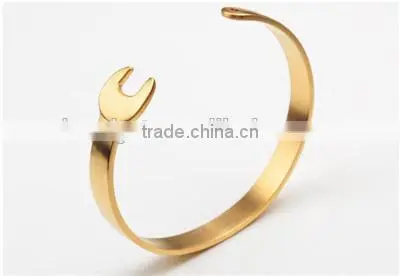 Men's Fashion Jewelry Stainless Steel Mechanic Spanner Wrench Bracelet Bangle for Couples photo-3