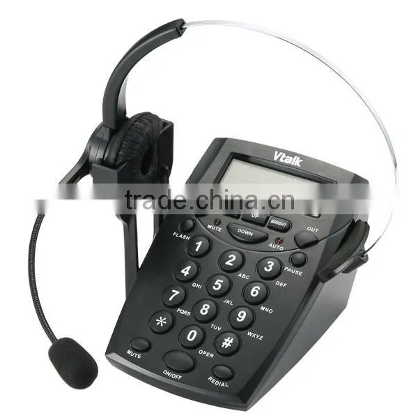2015 New Popular Plastic Corded Call Center Headset Telephone photo-4