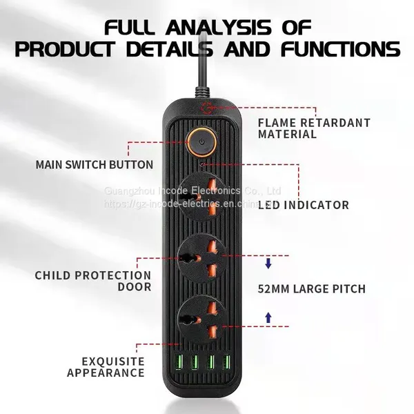 Power Supply,Smart Power Extender With Master Switch Swithed Socket A01 photo-3
