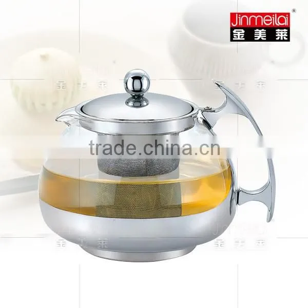 Stainless Steel Glass Teapot, Glass Teapot With Infuser, Home Glass Teapot