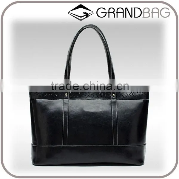 2016 Fashion Hollow Out Carve Pattern Genuine Leather Handbag Classic Shoulder Bag for Women photo-2