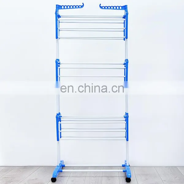 Foldable Houseware Stainless Steel Clothes Coats Towels Shirts Scarves Hats Dresses Ceiling Cloth Silicone Drying Rack photo-2