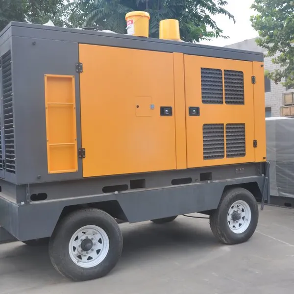 High Pressure Industrial 10 Bar 25 Bar 30 Bar Diesel Portable Screw Air Compressor With Wheels For Mining photo-2