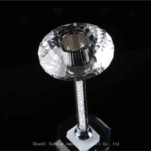 Popular Wholesale Wedding Candelabra Weddings Centerpieces K9 Crystal Glass Candlestick Candle Jars Candle Holder photo-3
