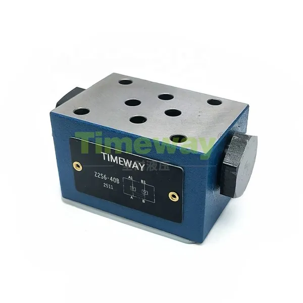 TIMEWAY Hydraulic Stacked Hydraulic Control One-way Valve Z2S6-40B Stacked Pressure Maintaining Valve Z2S6-60B