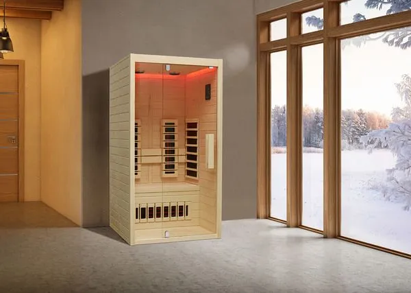 Modern 2 Person Panoramic Glass Relaxation Sauna Room Outdoor Villa, Dry Steam Red Cedar Solid Wood photo-4