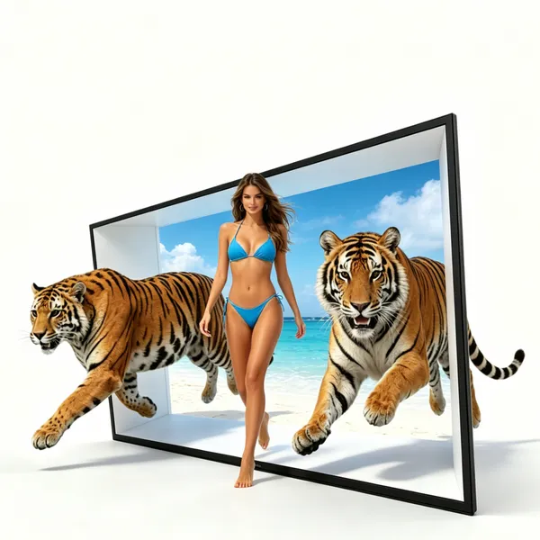 Touchscreen 3D display with ultra-high-definition dynamic 3D effect LCD monitor