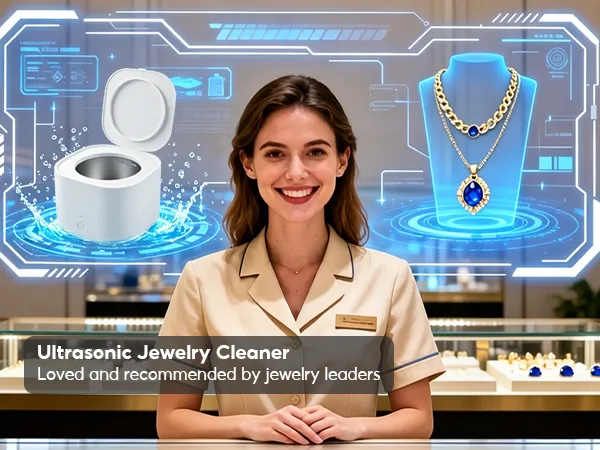 Ultrasonic Cleaner, Jewelry Cleaner Machine 200mL 48KHz, Professional Sonic Cleaner With One-Touch Operation photo-4
