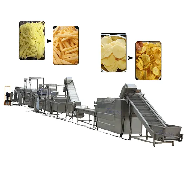 Automatic Potato French Fries Frying Line Machine Industrial Potato Chip Processing Line EPC