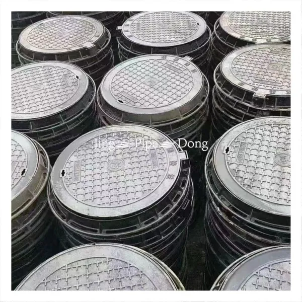 Jingdong Factory En124 Locksystem Ductile Iron Customized Logo C250 D400 Manhole Cover Roadway Safety Black Durable Road Barrier photo-2