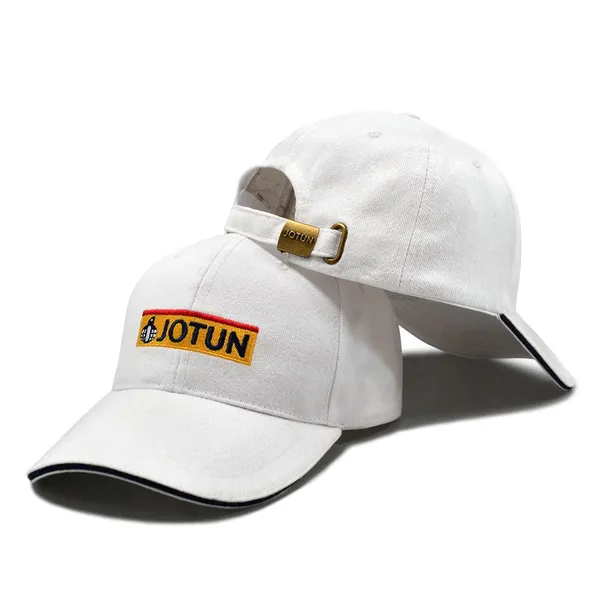 Baseball Cap Curved Visor Sandwich Brim Embroidered Patch Custom Metal Back Buckle Corporate Headwear Custom Logo Available photo-2