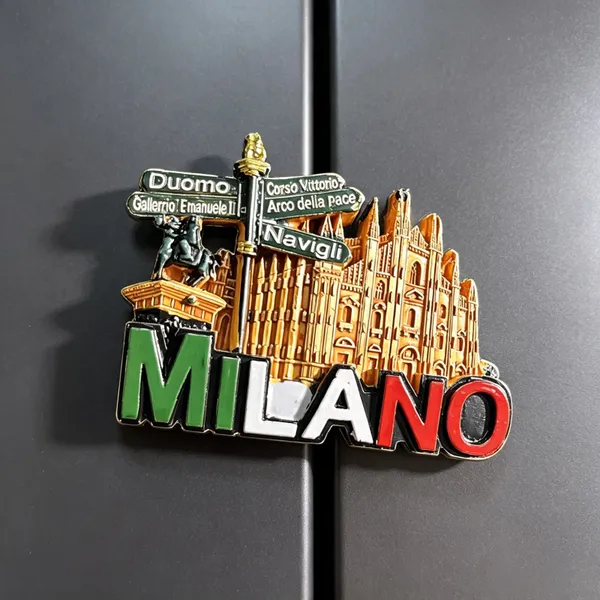 Wholesale Enamel Metal Fridge Magnet Custom Design Country Tourist Gift