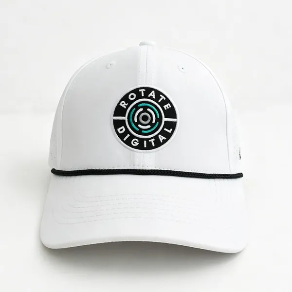 Wholesale Baseball Caps Custom Embroidery 6-Panel Golf Hats With Rope photo-2