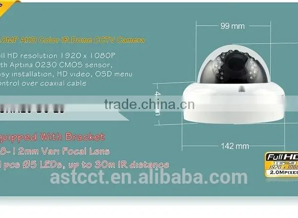 Low Price Cctv Dome Camer2.0MP) AHD IR Dome Camera 1080P AHD CCTV Camera ,HD Analog CCTV Camera photo-2