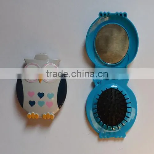 Comb With Mirror 2 in 1 Comb Set,plastic Comb In Mini Pocket Size, Ideal for Traveling Use Portable Hair Plastic Comb photo-4