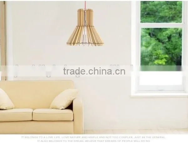 LED Pendant Light JK-8005B-15 Hotel Modern Wood Pendant Light photo-5