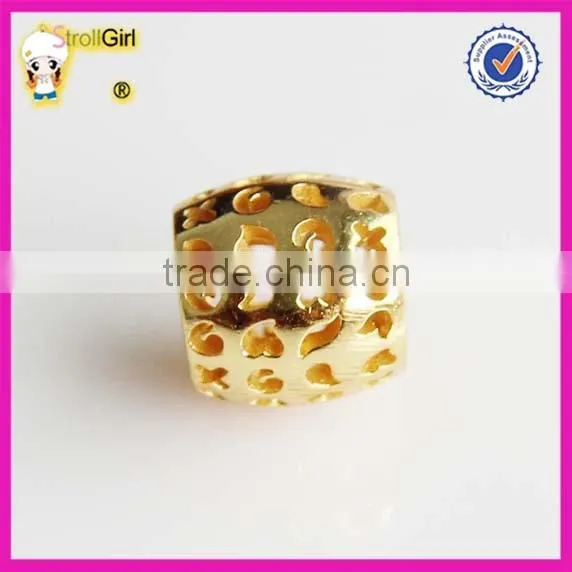 925 Sterling Silver Jewelry 18K Gold Plated Charm Beads for Braclet and Necklace Chain photo-2