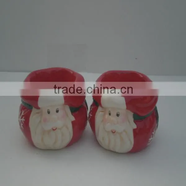 Hand Painted Christmas Shape Ceramic Candle Holder photo-2