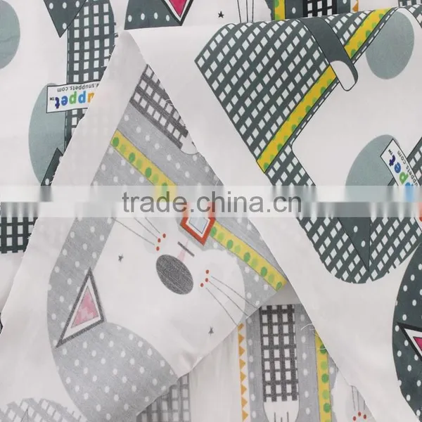 100% Cotton Textile Digital Print Lovely Cat Pattern Poplin Cotton Cloth Fabrics photo-6