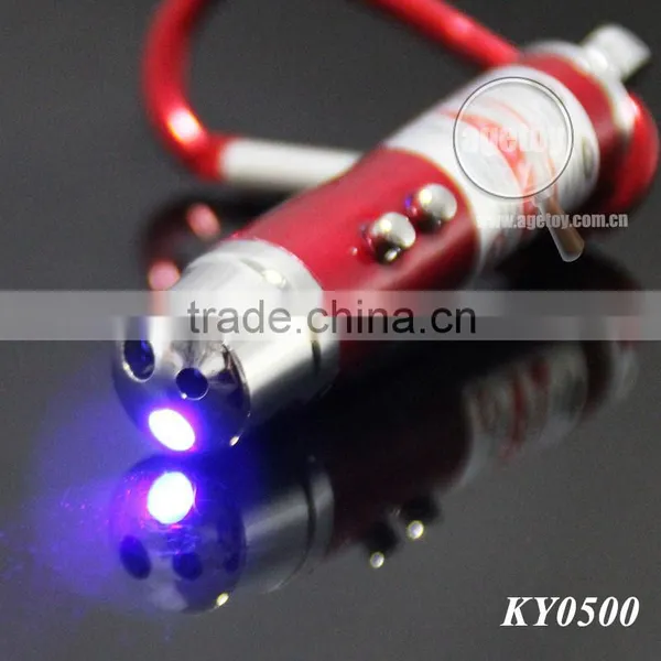 3 in 1 Mini Aluminum Carabiner LED Flashlight Torch Lamp Keychain Personality UV Money Detector LED Electric Torch Keyring photo-3